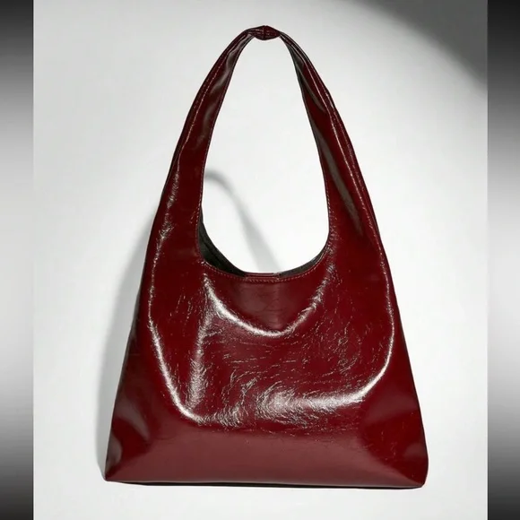 Chic Burgundy Tote Bag with Grommet Details - Picture 6 of 6